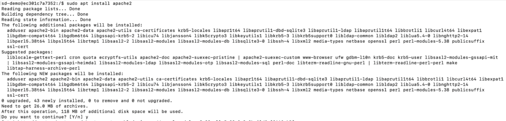 The first step is simple: installing Apache. On Ubuntu, the apt package manager makes this process a breeze.