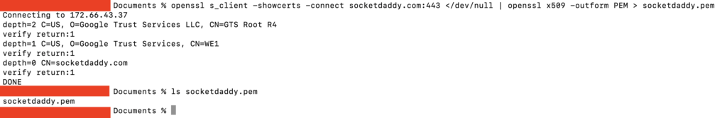 Download SSL Certificates from Website